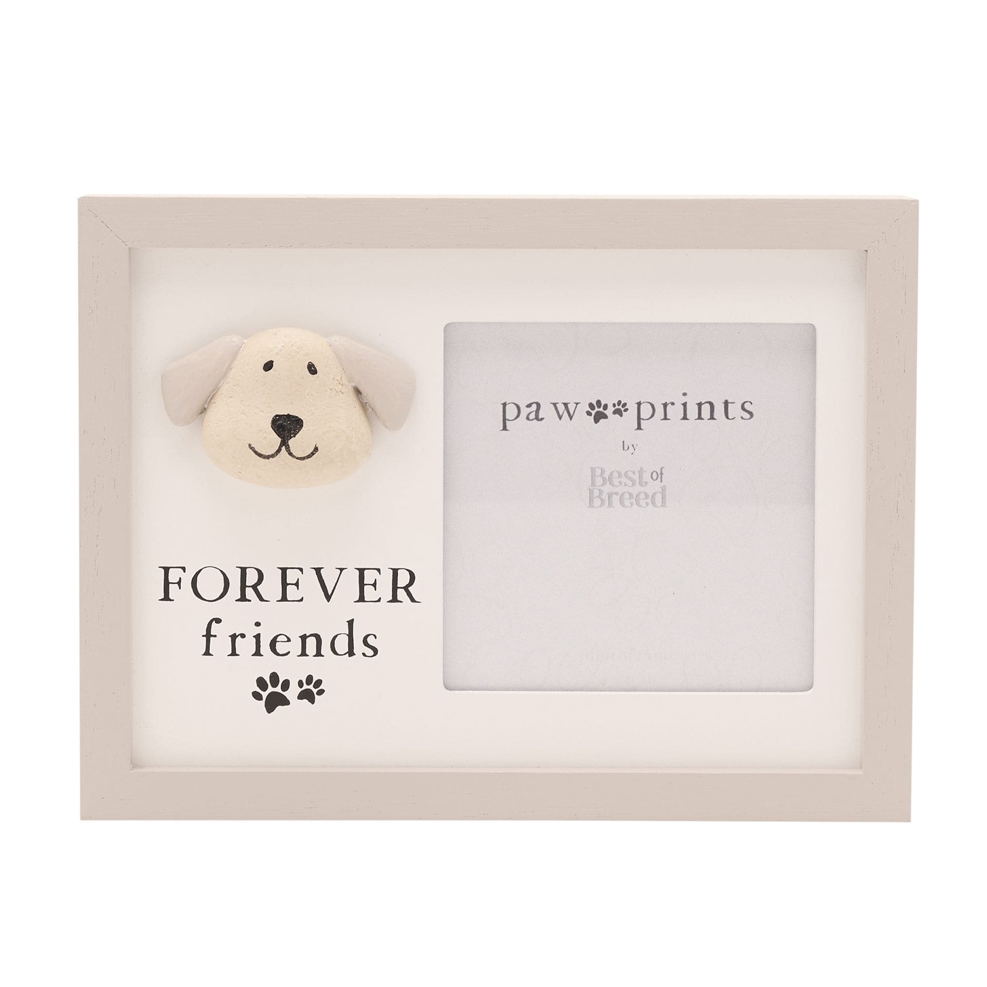 BB631D, Forever Friends, Best of Breed, Pebble Dog Picture Frame, Kieselsteinhund Bilderrahmen, Hundefan, Geschenk Hund, Hunde, Dog, Fotorahmen, Paw Prints, Pfotenabdruck