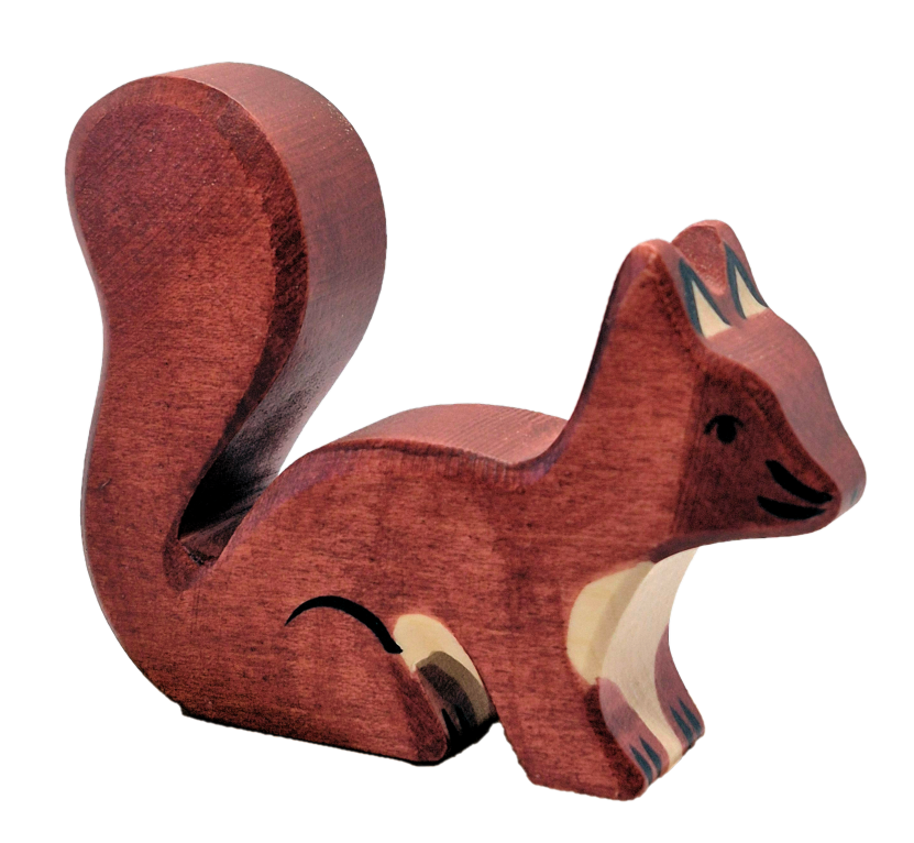 Eichhörnchen laufend, rotbraun -Steckfigur für den großen Kerzenring von Sebastian Design