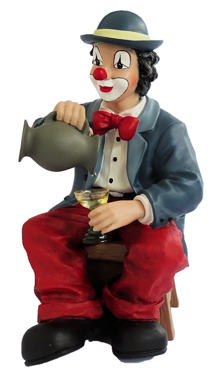 Gilde Handwerk, Gilde Clowns, Veritus, 35933, Gilde Clown, Clown mit Weinglas, Clown mit Wein