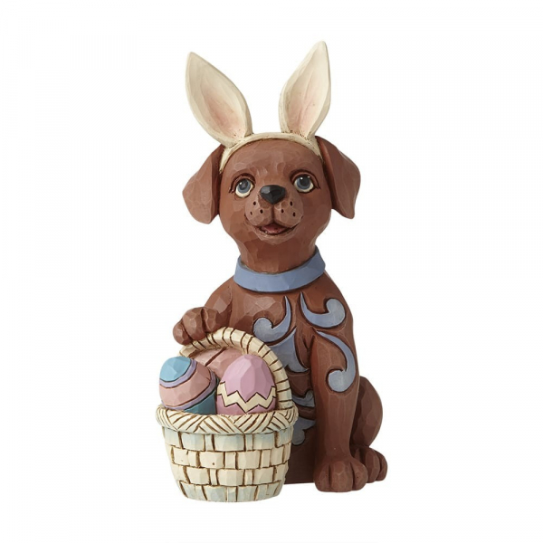 hc-6008411a Heartwood Creek, Jim Shore, Jim Shore Ostern, Jim Shore Frühling, 6008411, Mini Dog with Bunny Ears, Minihund mit Osterhasenohren