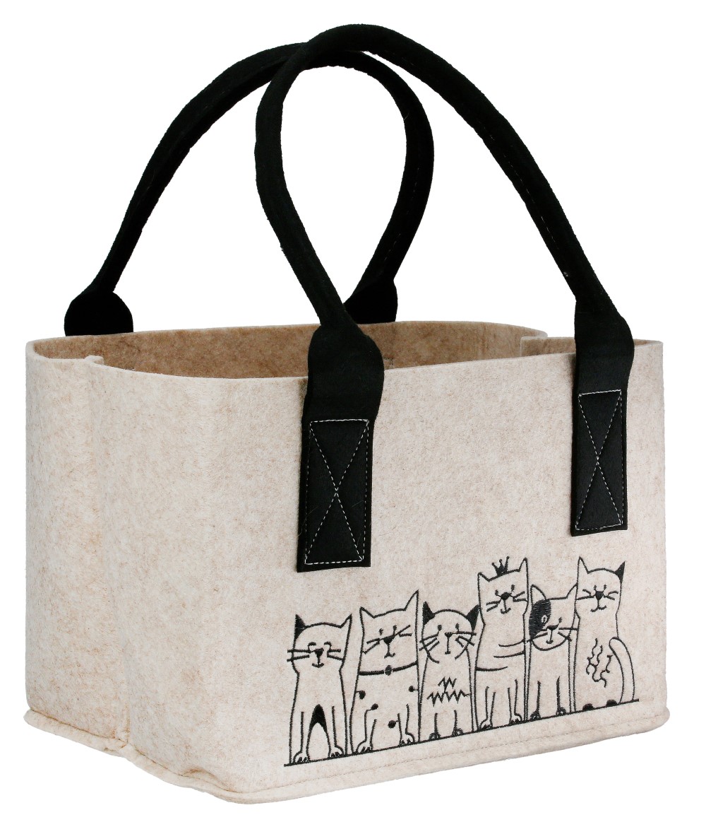 Katzenbande Tasche beige - Gilde Filztasche 55910 / Einkaufstasche / Strandtasche / Shopper / Handtasche / Tragetasche M Katzenbande Tasche beige - Gilde Filztasche 55910 / Einkaufstasche / Strandtasche / Shopper / Handtasche / Tragetasche M