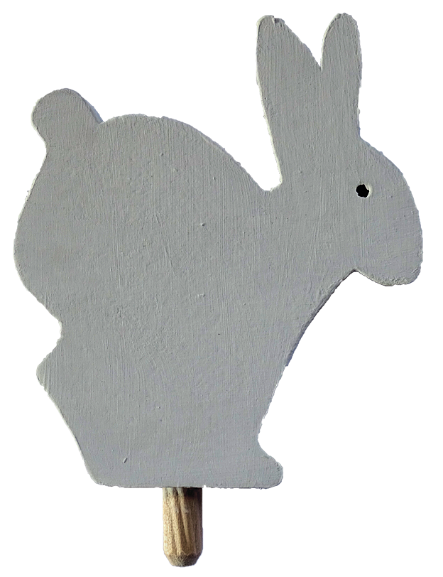 Sebastian Design, Candlering, Kerzenring, Kerzenringe, Skandinavischer Holzkranz, Holzkränge, Skandinavische Kerzenringe, Hase, Osterhase, Osterhase in weiß,  46-214-102