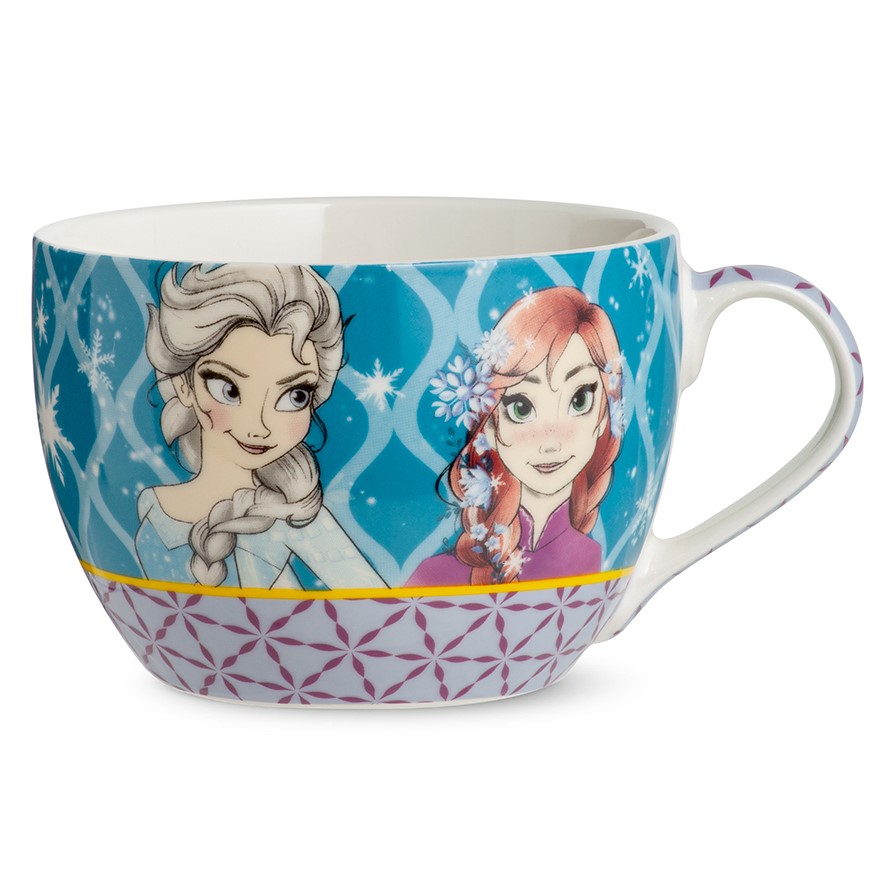 Disney, Egan Italy, Egan Disney, Frühstückstasse, Becher, Kaffeebecher, Cappuccino Becher, Frozen, Die Eiskönigin, 102005, Eiskönigin Elsa, Anna, Egan Disney Tales, Porzellanbecher