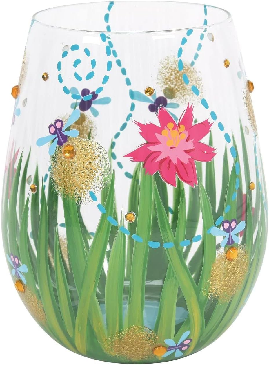 Trinkglas - Firefly - Lolita Glas mit Blumenwiese und Libellen 6008341