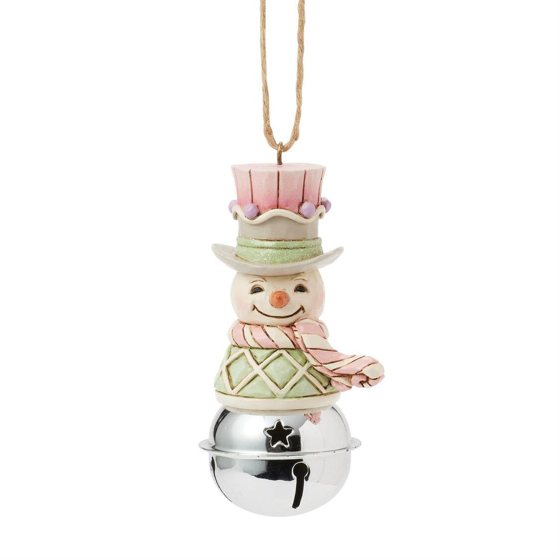 Sweets Snowman Bell Ornament - Schneemannkopf auf Glöckchen - Heartwood Creek by Jim Shore 6017027