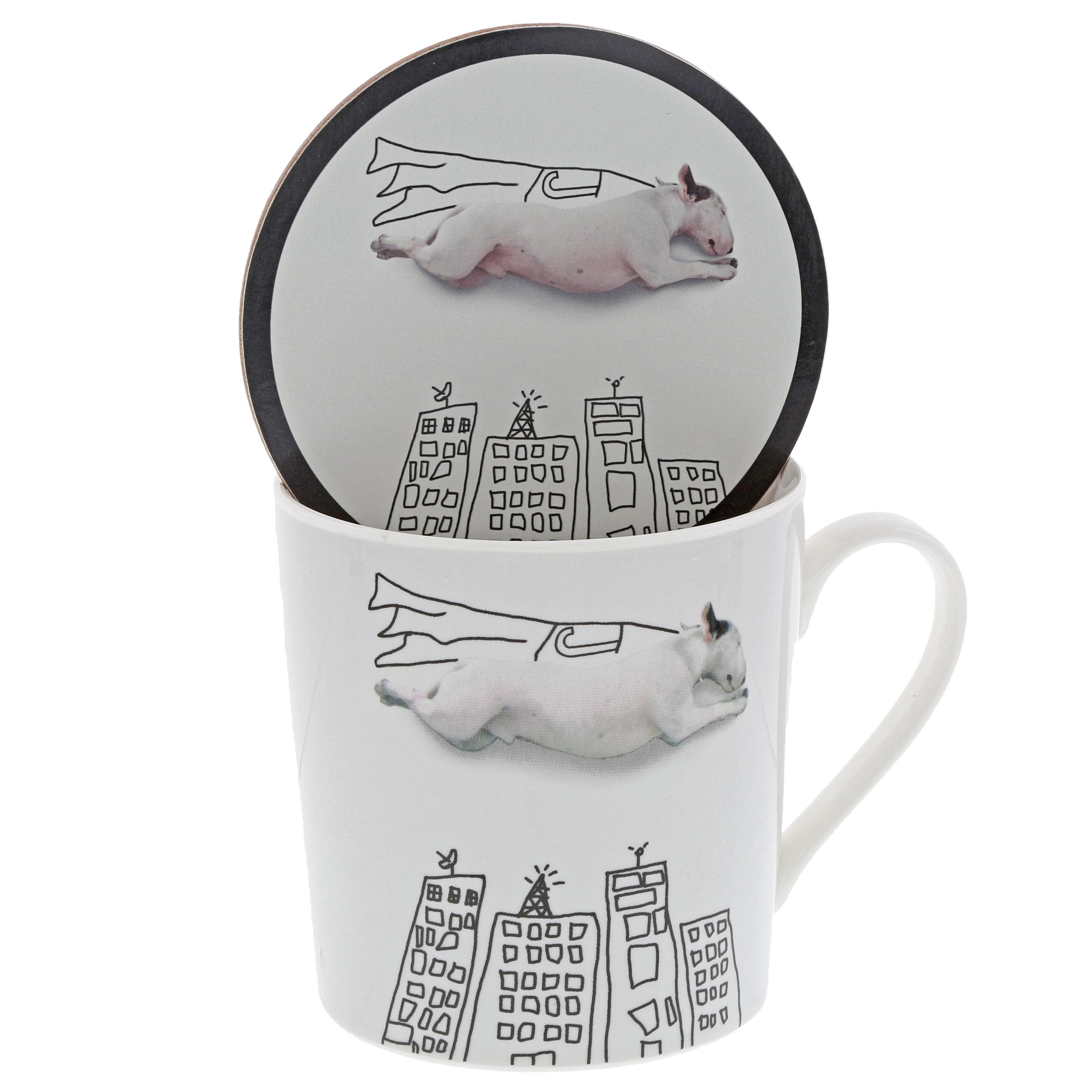 Jimmy The Bull - Super Dog Becher und Untersetzter / Mug