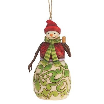 Heartwood Creek, Jim Shore, Red & Green Snowman Ornament, Schneemann Anhänger