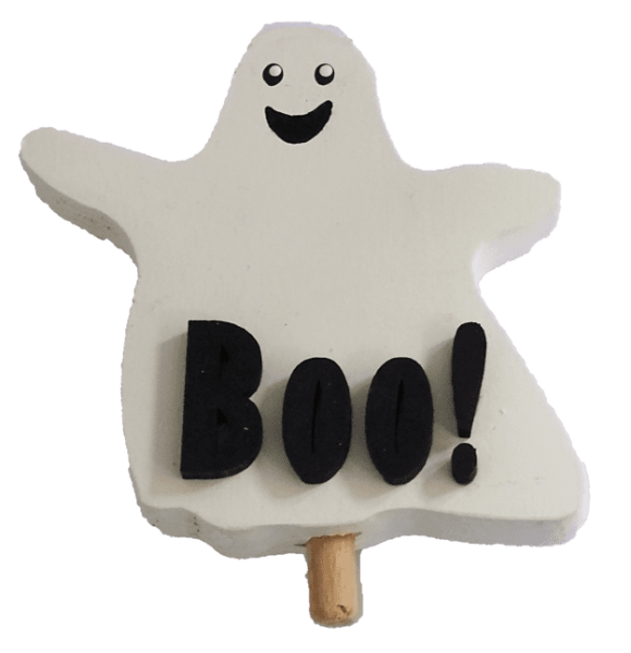 Halloween - Gespenst Boo / Geist -Steckfigur für Kerzenring