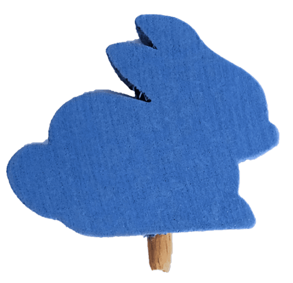 Osterhase Mini hellblau - Steckfigur für Kerzenring von Sebastian Design