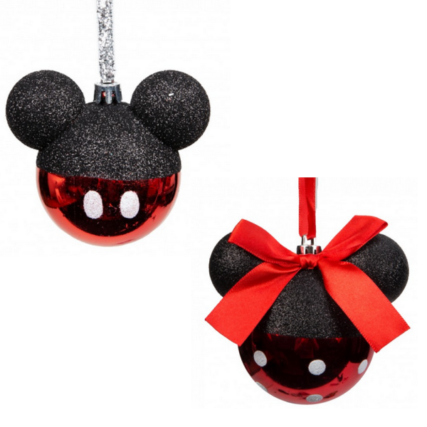 Weihnachtskugel Mickey & Minnie Maus - Disney by Widdop