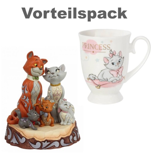 Vorteilspack Aristocats - Carved by Heart & Becher Marie / Disney Traditions by Jim Shore 6007057