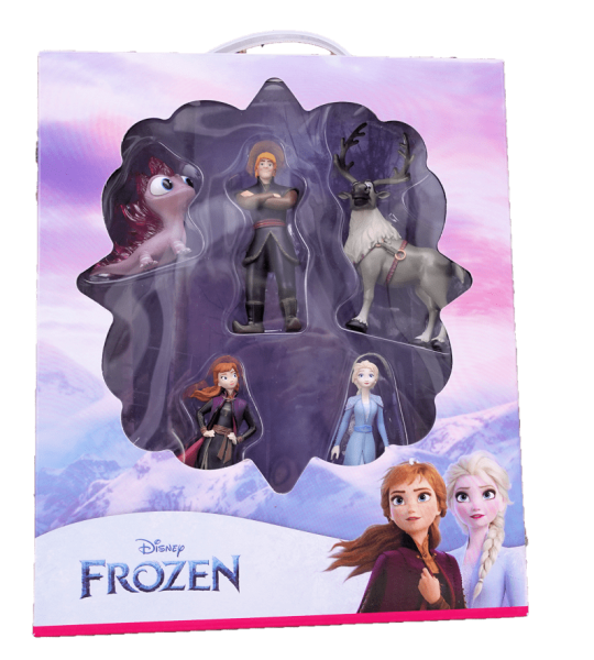 Bullyland, Geschenkset Frozen II, Disneyfigur, Spielfigur, Sammelfigur, Geburtstagstorte, Tortenfigur, 13414, Elsa, Anna, Bruni, Kristoff, Sven