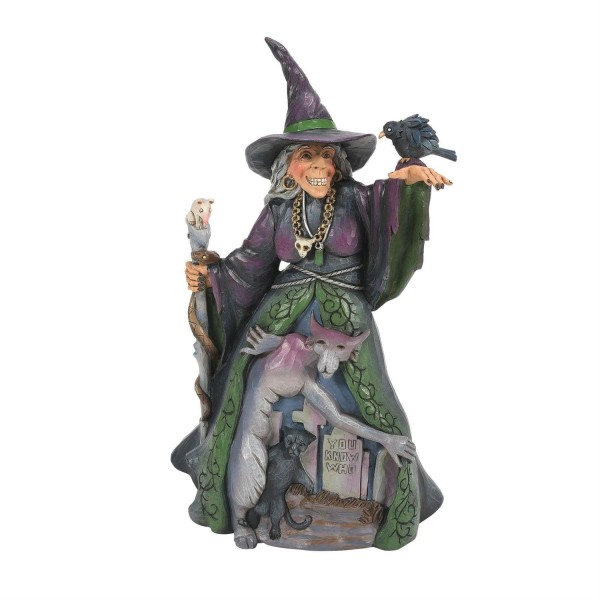 Jim Shore, Heartwood Creek, Halloween, Something Wicked's on the Way, Evil Witch, Böse Hexe, Herbstdeko, Halloweendeko, Halloweenfigur, 6016637