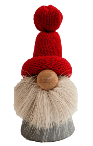 Wichtel Knut mit roter Mütze - Knuffige Dekoration, passend für die großen Kerzenringe von Sebastian Design oder für den Jahreszeitentisch, 105100-1002