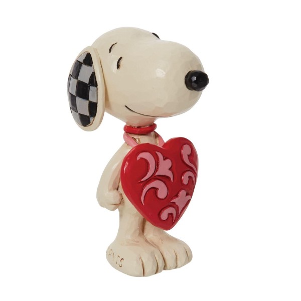 Peanuts, Peanuts by Jim Shore, Jim Shore Peanuts, 6011953, Snoopy mit Herzschild, Snoopy Wearing Heart Sign, Snoopy Valentinstag, Snoopy Hochzeit, Peanuts Figur, Jim Shore Snoopy