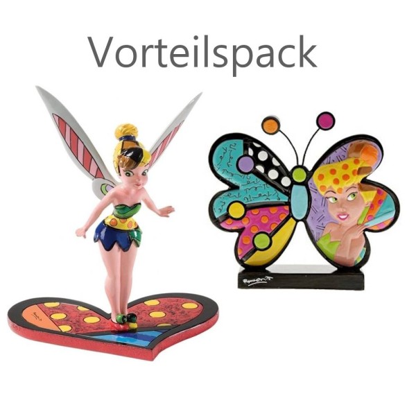 Vorteilspack Tinker Bell auf Herz + Icon Schmetterling / Disney Romero Britto Disneyfigur - 4023847