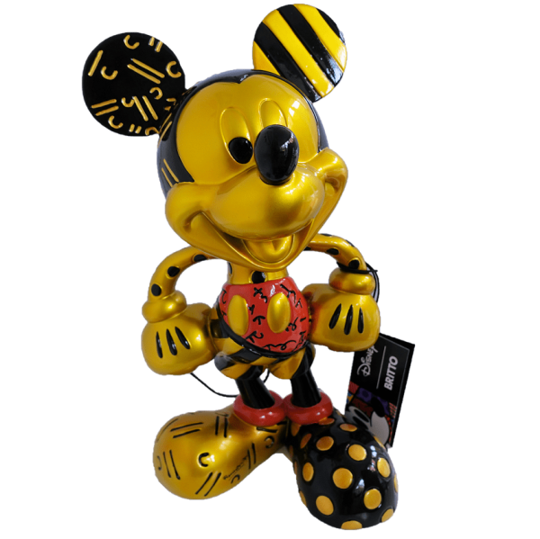 Disney Britto, Romero Britto - Romero Britto Disneyfigur, 6013537, Black & Gold Mickey Mouse, Schwarz & Gold Micky Maus, Britto Micky, Disney by Britto, Britto Limited Edition, Limitierte Auflagea