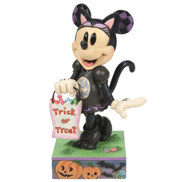 Disney Traditions, Jim Shore, Jim Shore Disneyfigur, 6014354, Cat n' Mouse, Halloween Minnie Mouse, Minnie Maus, Minnie Katze, Jim Shore Disney, Disney Halloween, Jim Shore Halloween, 