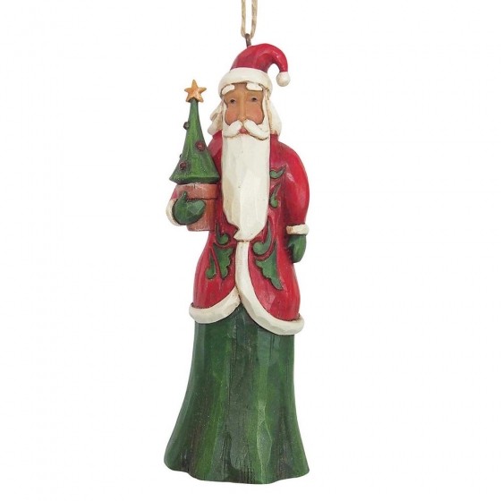 Heartwood Creek, Jim Shore, Folklore Santa with Tree Ornament, Weihnachtsmann, Anhänger