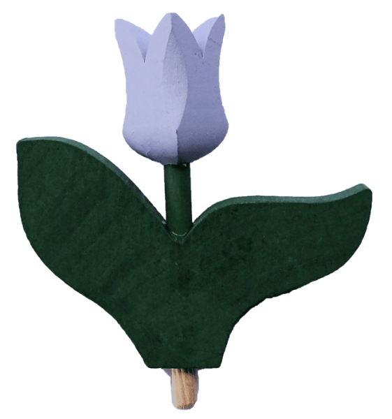 Tulpe Tulipan, hellblau -Steckfigur für Kerzenring