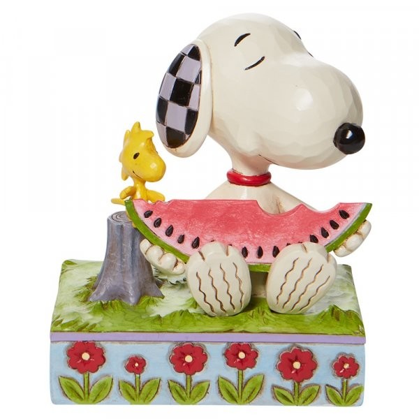 Peanuts, Peanuts by Jim Shore, Jim Shore Peanuts, Peanuts, Snoopy & Woodstock, 6010113, A Summer Snack, Ein Sommersnack, Snoopy and Woodstock eating watermelon, Snoopy und Woodstock essen Wassermelone