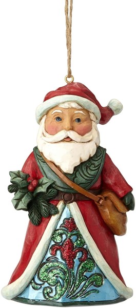 Heartwood Creek, Jim Shore, Winter Wonderland Holly Santa Ornament, Weihnachtsmann, Anhänger