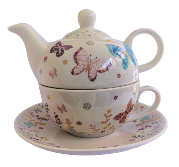 Tea for One, Teekannen-Set Butterfly, Tasse, Teekanne, Kanne, Tea for Schmetterling, 10026441