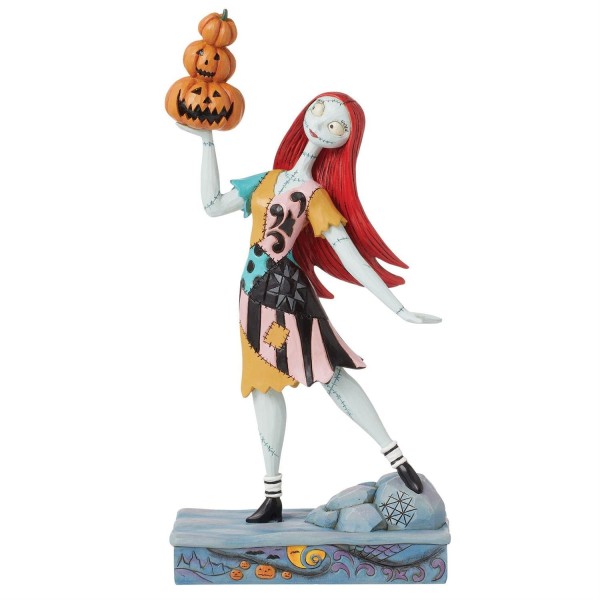 Jim Shore, Disney Traditions, Disneyfigur, Jim Shore Figur, Nightmare Before Christmas, 6016593, A Stack of Jacks, Sally mit Kürbissen, Sally with Pumpkins