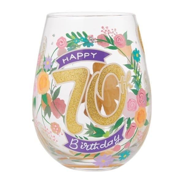Lolita, Lolita Weinglas, Lolita Trinkglas, Lolita Stemless Glass, 6015284, Happy 70th Birthday Glas, 70. Geburtstag, Lolita Gläser