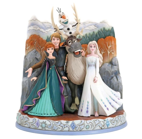 Disney Traditions, Jim Shore, Disney Traditions by Jim Shore, 6013077, Frozen 2 Carved by Heart, Frozen Figur, Jim Shore Disneyfigur, Die Eiskönigin Carved by Heart, Elsa, Anna, Olaf, Sven, Kristoff