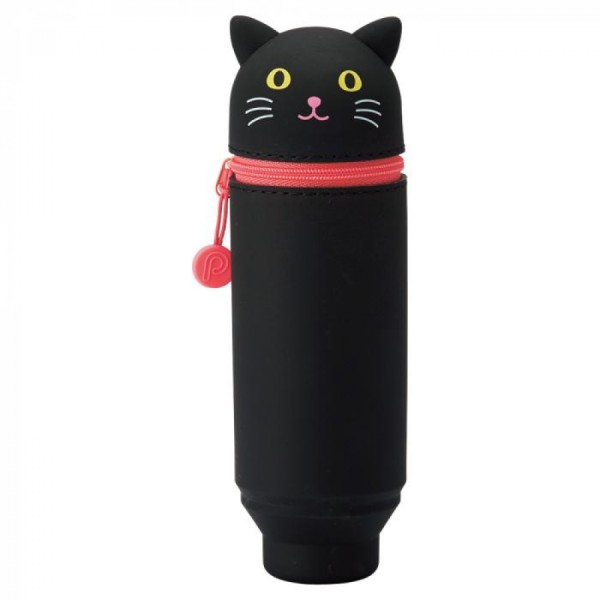 Federtasche Medium Schwarze Katze - Stiftehalter / Black Cat Stand Up Pen Case - Punilabo by Lihit L