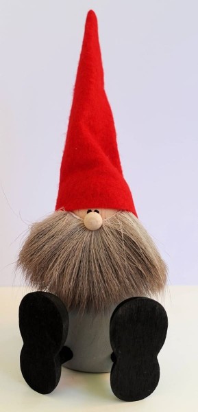 Nordic Design, nordisch, hygge, Wichtel Onni, Wichtel grau mit Zipfelmütze, 196300-1002, Tomte, Nisse, Gonk, skandinavischer Wichtel