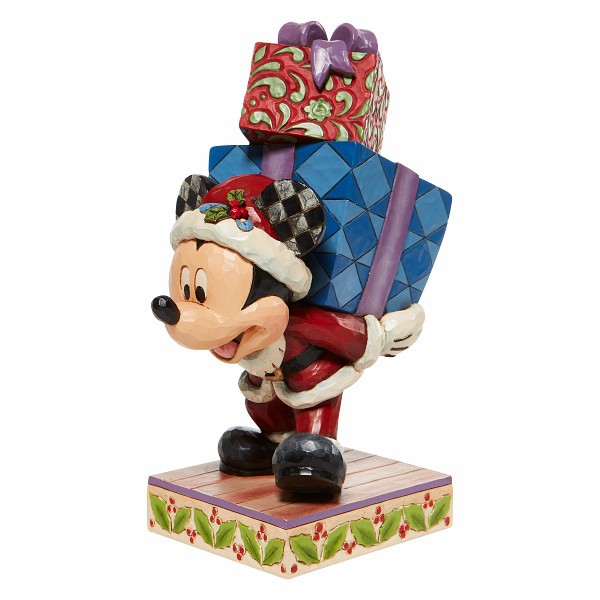 Disney Traditions, Jim Shore, Jim Shore Disney, Disney Traditions Collection, 6009878, Here Come Old St. Mick, Mickey Carrying Gifts, Micky trägt Geschenke, Mickey Mouse, Micky Maus, Micky als Weihnachtsmann, Jim Shore Disneyfigur