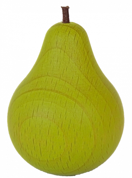 Birne gelb-grün -Steckfigur für Kerzenring