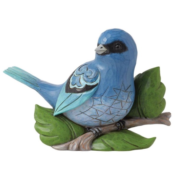 Jim Shore, Heartwood Creek, 6016384, Indigo Melody, Ammer, Jim Shore Figur, Jim Shore Vogel, Indigo Bunting Bird