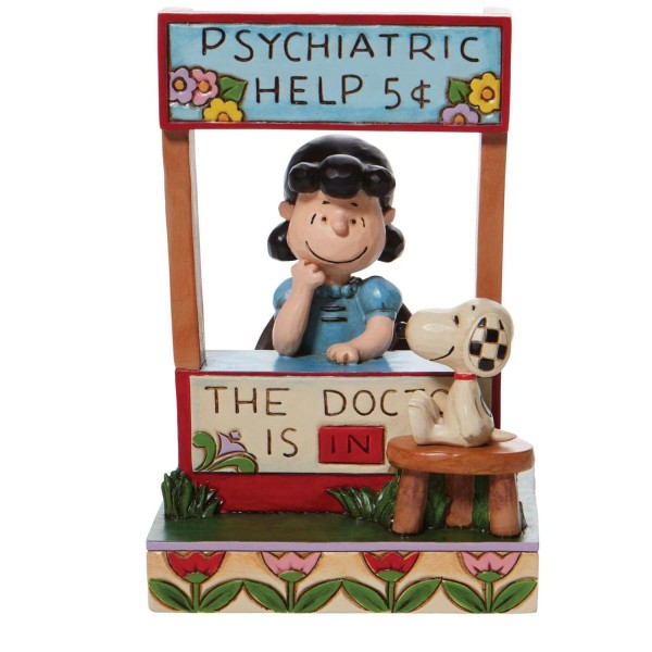 Jim Shore, Peanuts, Peanuts by Jim Shore, Snoopy, 6008971, Lucy & Snoopy, Psychiatric Booth Chaser, Psychiatrische Hilfe, Psychiatric Help, Peanuts by Jim Shore