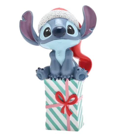 Disney, DI2128, Disney Weihnachtsfigur, Stitch, Disney Weihnachtsschmuck, Disney Figur, Lilo & Stitch, Stitch auf Geschenk, Stitch on present, Stitch mit Geschenk