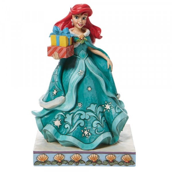 Disney Traditions, Jim Shore, Jim Shore Disney, Disney Traditions Collection, 6008982, Gifts of Song, Christmas Ariel, Arielle Weihnachtsfigur Jim Shore Disneyfigur, DIsney Traditions Figur, Disney Traditions Weihnachten, Jim Shore Weihnachten