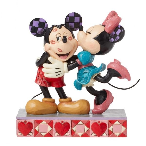 Jim Shore, Disney Traditions, Jim Shore Disneyfigur, Hugs and Kisses Mickey & Minnie, Umarmungen und Küsse Micky und Minnie, Jim Shore Figur, 6016327, Micky Maus Figur