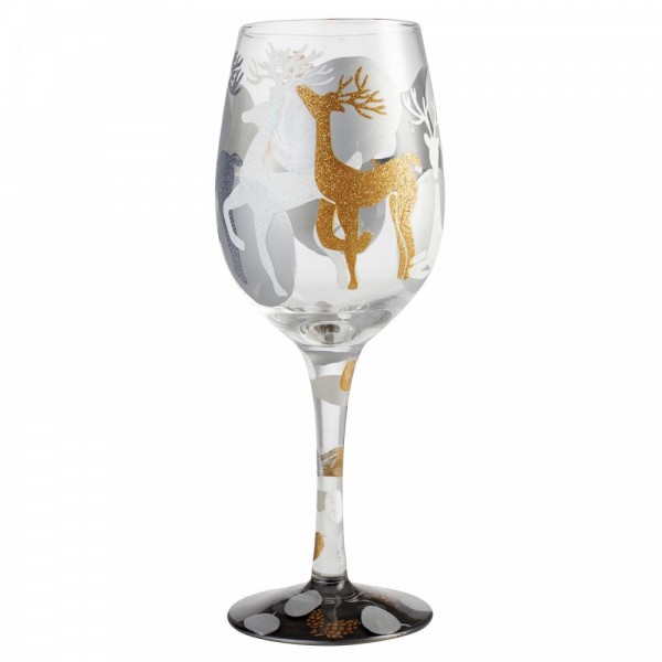 Lolita Gläser, Lolita, Weinglas, Lolita Weingläser, Lolita Gläser, Weinglas, Stuck Santa Wine Glass, Vision of Reindeer, 6002984