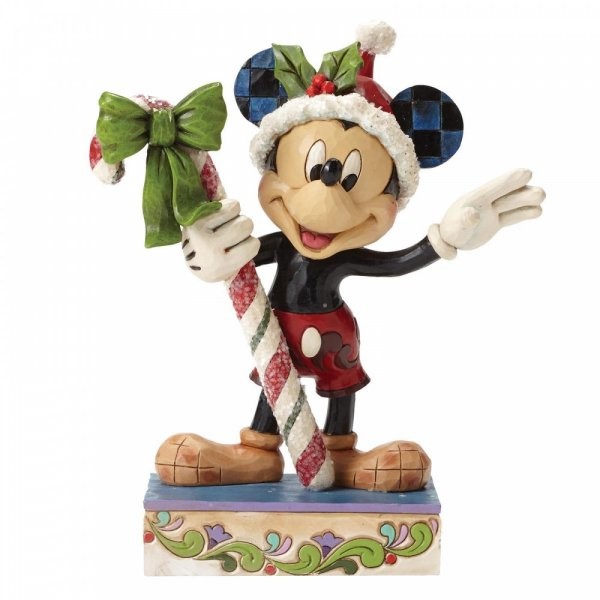 Disney Traditions, Jim Shore, Disneyfigur, Disney Figur, Volkskunst, Folkart,Sweet Greetings MIckey Mouse, Micky Maus mit Zuckerstange, 4051968
