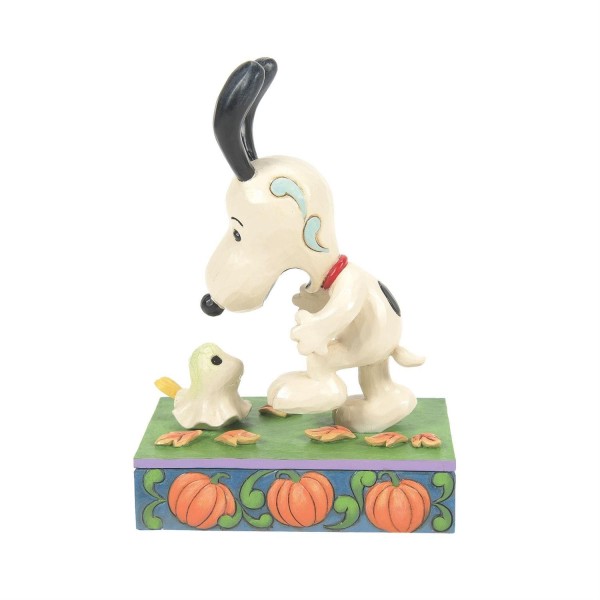 Jim Shore, Peanuts, Peanutsfigur, A Spooky Encounter, 6016580, Woodstock Scaring Snoopy, Woodstock erschrickt Snoopy