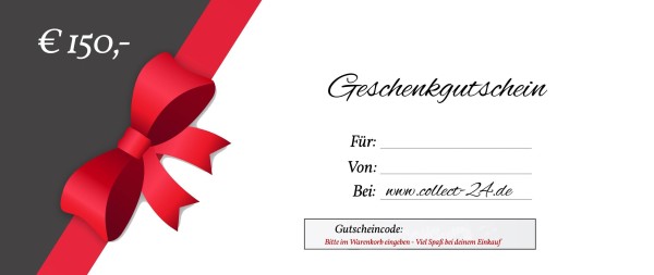 Collect-24 Geschenkgutschein, Geschenkgutschein € 150,00