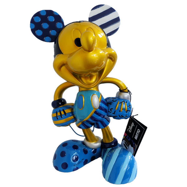 Disney Britto, Romero Britto - Romero Britto Disneyfigur, 6013538, Gold & Blue Mickey Mouse, Gold & Blau Micky Maus, Britto Micky, Disney by Britto, Britto Limited Edition, Limitierte Auflagea