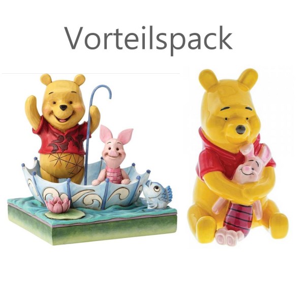 Disney Traditions, Jim Shore, Jim Shore Disneyfigur, Disney Figur, Volkskunst, Folkart, 50 Years of Friendship, Winnie Pooh & Piglet, Winnie Puuh und Ferkel, 4054279, Jim Shore Disney