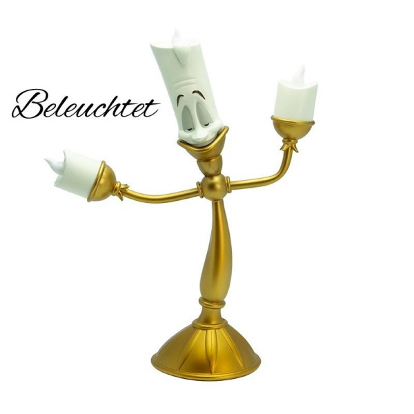 Walt Disney Figur, Lumière Kerzenleuchter, Kerzenhalter, ABYBUS016, Abysse Disney, Lumière Lampe, Sammlerfigur, beleuchtet, mit Licht