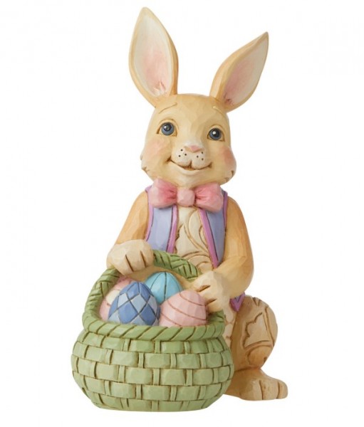 Jim Shore , Jim Shore Ostern, Heartwood Creek, Jim Shore Heartwood Creek, Jim Shore Osterhase, 6010275, Osterhase mit Osterkorb, Bunny with Easter Basket