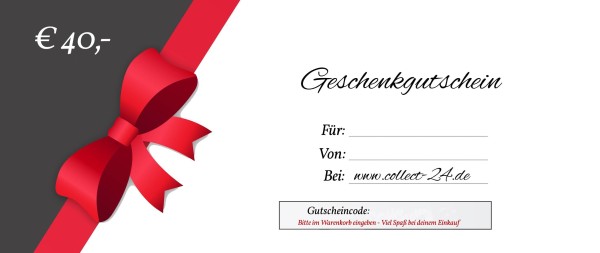 Collect-24 Geschenkgutschein, Geschenkgutschein € 40,00