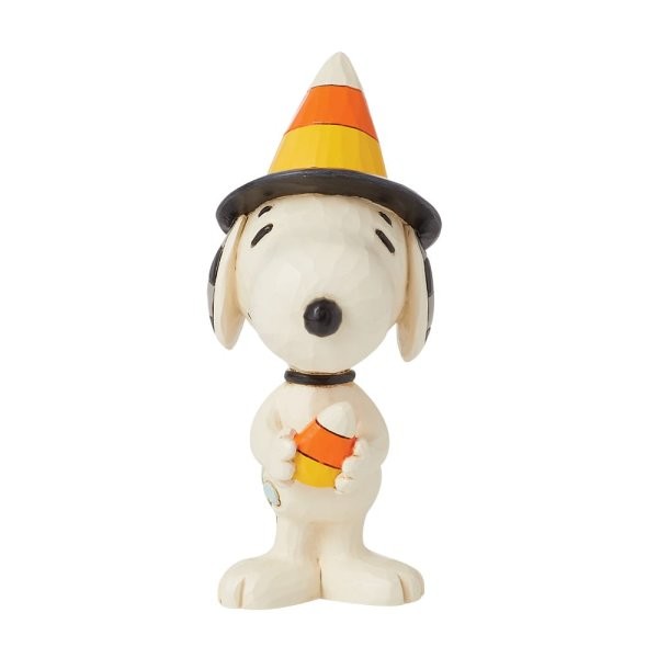 Jim Shore, Peanuts, Peanutsfigur, Candy Corn Hat Snoopy, Zuckermaishut, 6016582, Erntedank, Halloween, Snoopy Minifigur