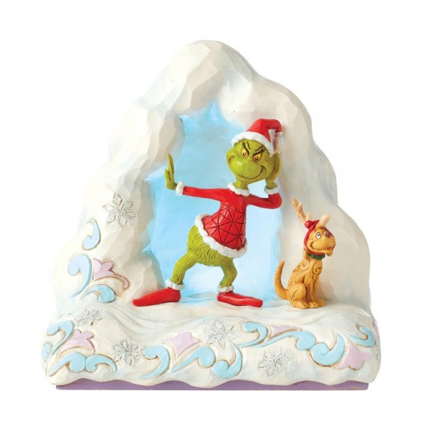 Jim Shore, The Grinch, Der Grinch, The Grinch by Jim Shore, 6010780, Grinch for Schneehöhle, beleuchtet, Grinch Standing By Mounds of Snow - Grinch by Jim Shore, Dr. Seuss, Grinch by Jim Shore